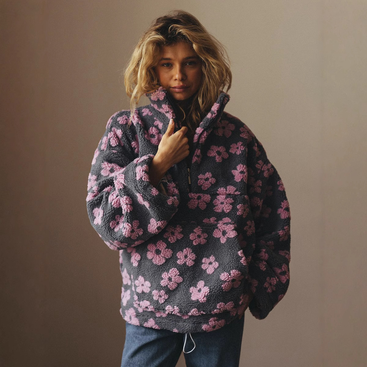 Plant Parent Hoodie - Женский свитер из флиса с цветочным