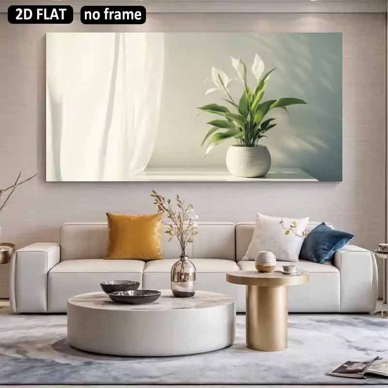 1 шт. (без рамы), 2D плоский,  – обзор и цена Peace Lily White